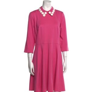 Kate Spade Elegant Pink Dress with Floral Collar